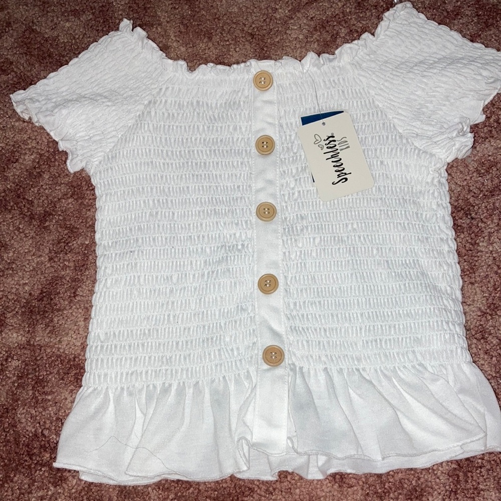 White speechless kids shirt.